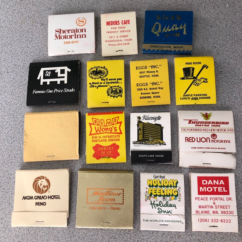 15 Matchbooks